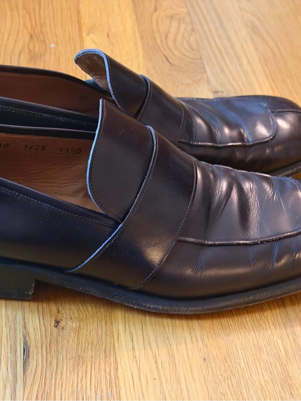 Gucci Men's Dark Brown Leather Penny Loafers